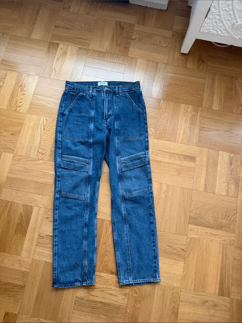Agolde Women's Blue Cargo Jeans